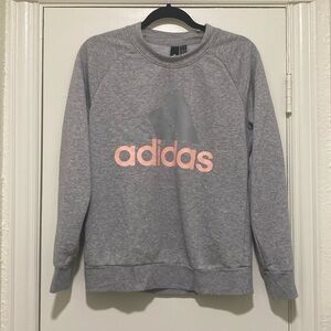 Adidas Gray with Pink Pull Over Size M